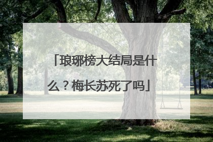 琅琊榜大结局是什么？梅长苏死了吗