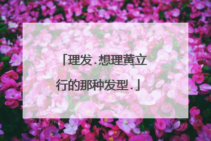 理发.想理黄立行的那种发型.