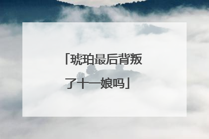 琥珀最后背叛了十一娘吗