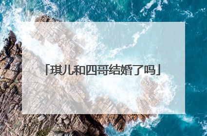 琪儿和四哥结婚了吗