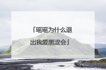 瑶瑶为什么退出我爱黑涩会