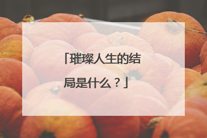 璀璨人生的结局是什么?
