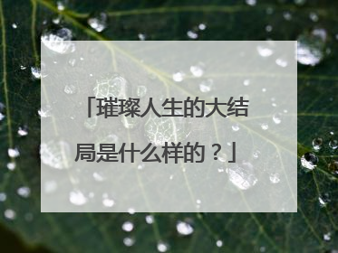 璀璨人生的大结局是什么样的?