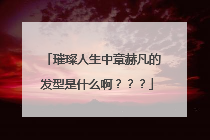 璀璨人生中章赫凡的发型是什么啊???