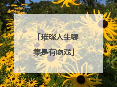 璀璨人生哪集是有吻戏