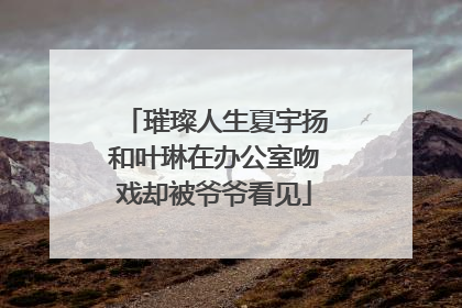 璀璨人生夏宇扬和叶琳在办公室吻戏却被爷爷看见