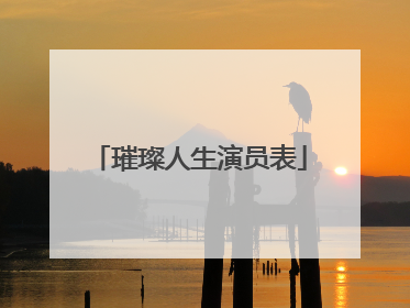 璀璨人生演员表