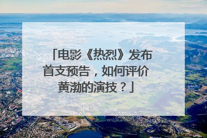 电影《热烈》发布首支预告,如何评价黄渤的演技?
