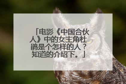 电影《中国合伙人》中的女主角杜鹃是个怎样的人?知道的介绍下。