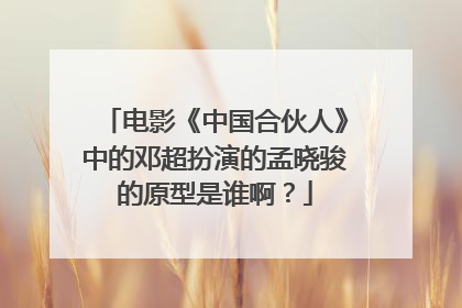 电影《中国合伙人》中的邓超扮演的孟晓骏的原型是谁啊?