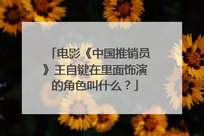 电影《中国推销员》王自键在里面饰演的角色叫什么？