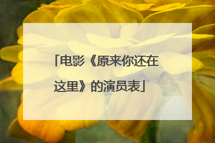 电影《原来你还在这里》的演员表