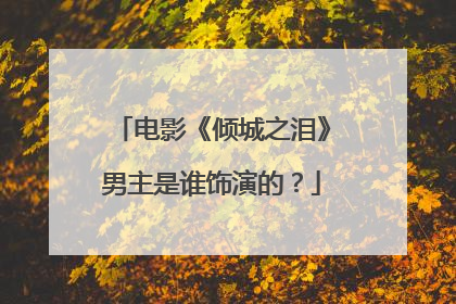 电影《倾城之泪》男主是谁饰演的?