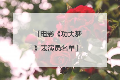 电影《功夫梦》表演员名单