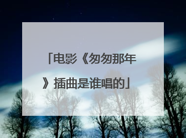 电影《匆匆那年》插曲是谁唱的