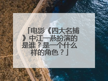 电影《四大名捕》中江一燕扮演的是谁?是一个什么样的角色?