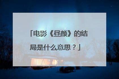 电影《昼颜》的结局是什么意思?