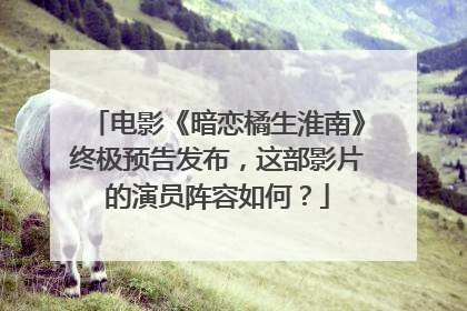 电影《暗恋橘生淮南》终极预告发布,这部影片的演员阵容如何?