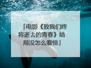 电影《致我们终将逝去的青春》结局没怎么看懂