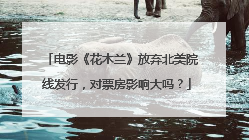 电影《花木兰》放弃北美院线发行,对票房影响大吗?