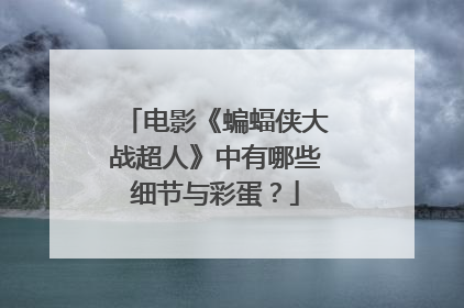 电影《蝙蝠侠大战超人》中有哪些细节与彩蛋？
