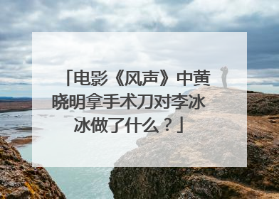 电影《风声》中黄晓明拿手术刀对李冰冰做了什么?