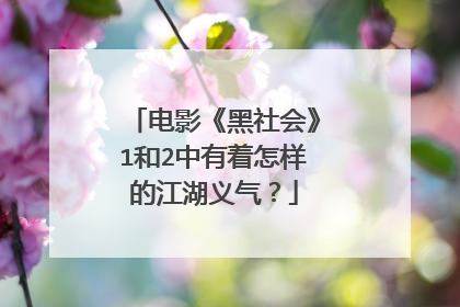 电影《黑社会》1和2中有着怎样的江湖义气?