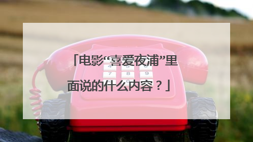 电影“喜爱夜浦”里面说的什么内容?