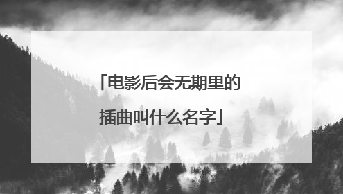 电影后会无期里的插曲叫什么名字