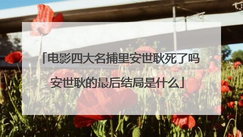 电影四大名捕里安世耿死了吗 安世耿的最后结局是什么