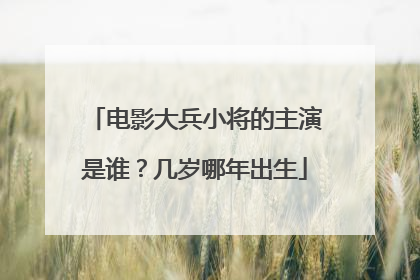 电影大兵小将的主演是谁？几岁哪年出生