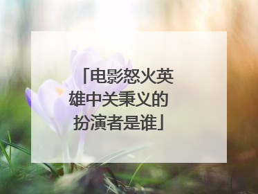 电影怒火英雄中关秉义的扮演者是谁