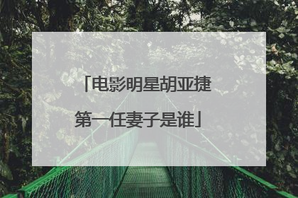 电影明星胡亚捷第一任妻子是谁