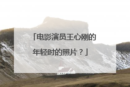 电影演员王心刚的年轻时的照片?