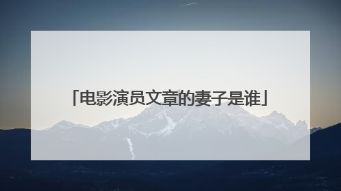 电影演员文章的妻子是谁