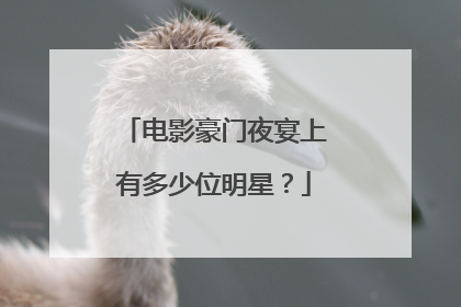 电影豪门夜宴上有多少位明星?