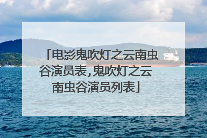 电影鬼吹灯之云南虫谷演员表,鬼吹灯之云南虫谷演员列表