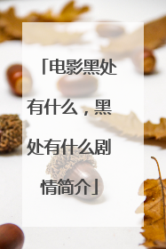 电影黑处有什么,黑处有什么剧情简介