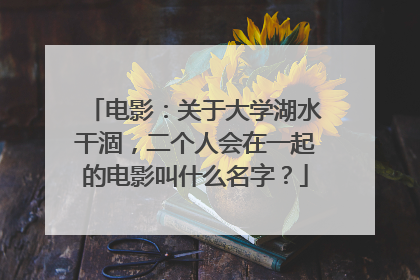 电影：关于大学湖水干涸，二个人会在一起的电影叫什么名字？