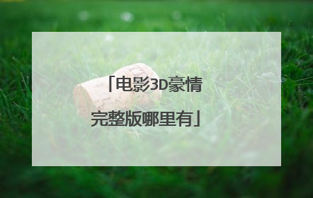 电影3D豪情完整版哪里有