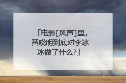 电影[风声]里, 黄晓明到底对李冰冰做了什么?