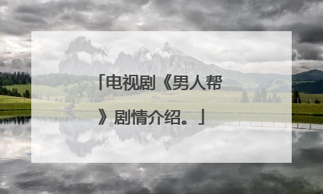 电视剧《男人帮》剧情介绍。