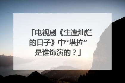 电视剧《生逢灿烂的日子》中“塔拉”是谁饰演的？