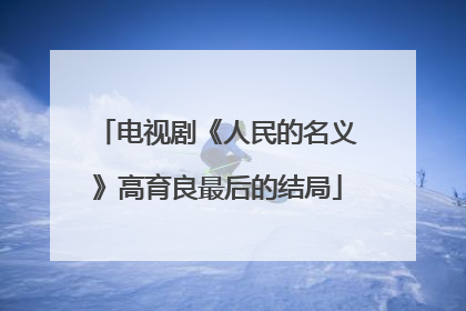 电视剧《人民的名义》高育良最后的结局