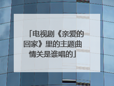 电视剧《亲爱的回家》里的主题曲情关是谁唱的