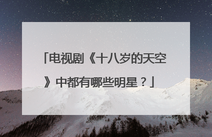 电视剧《十八岁的天空》中都有哪些明星？