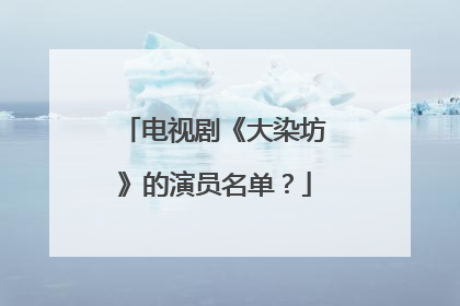 电视剧《大染坊》的演员名单？