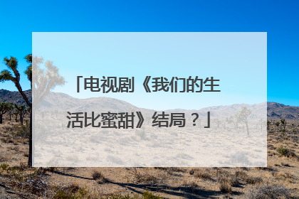 电视剧《我们的生活比蜜甜》结局？