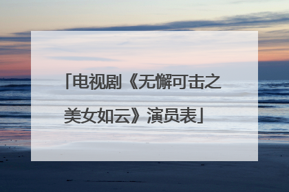 电视剧《无懈可击之美女如云》演员表