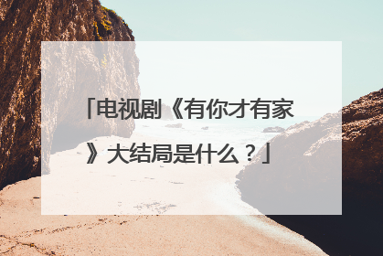 电视剧《有你才有家》大结局是什么？